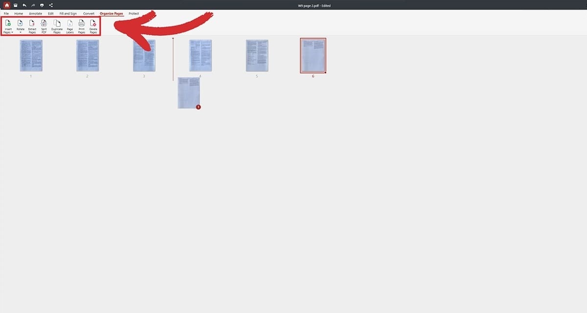 With MobiPDF, you can rearrange the page order in seconds via simple drag & drop.