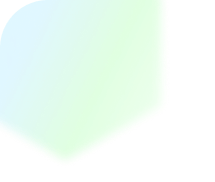 A gradient-shaded shape transitions from blue to green, sitting against a dark gray background with no text present.
