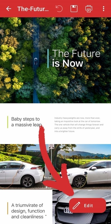 Tap the red "Edit" button.