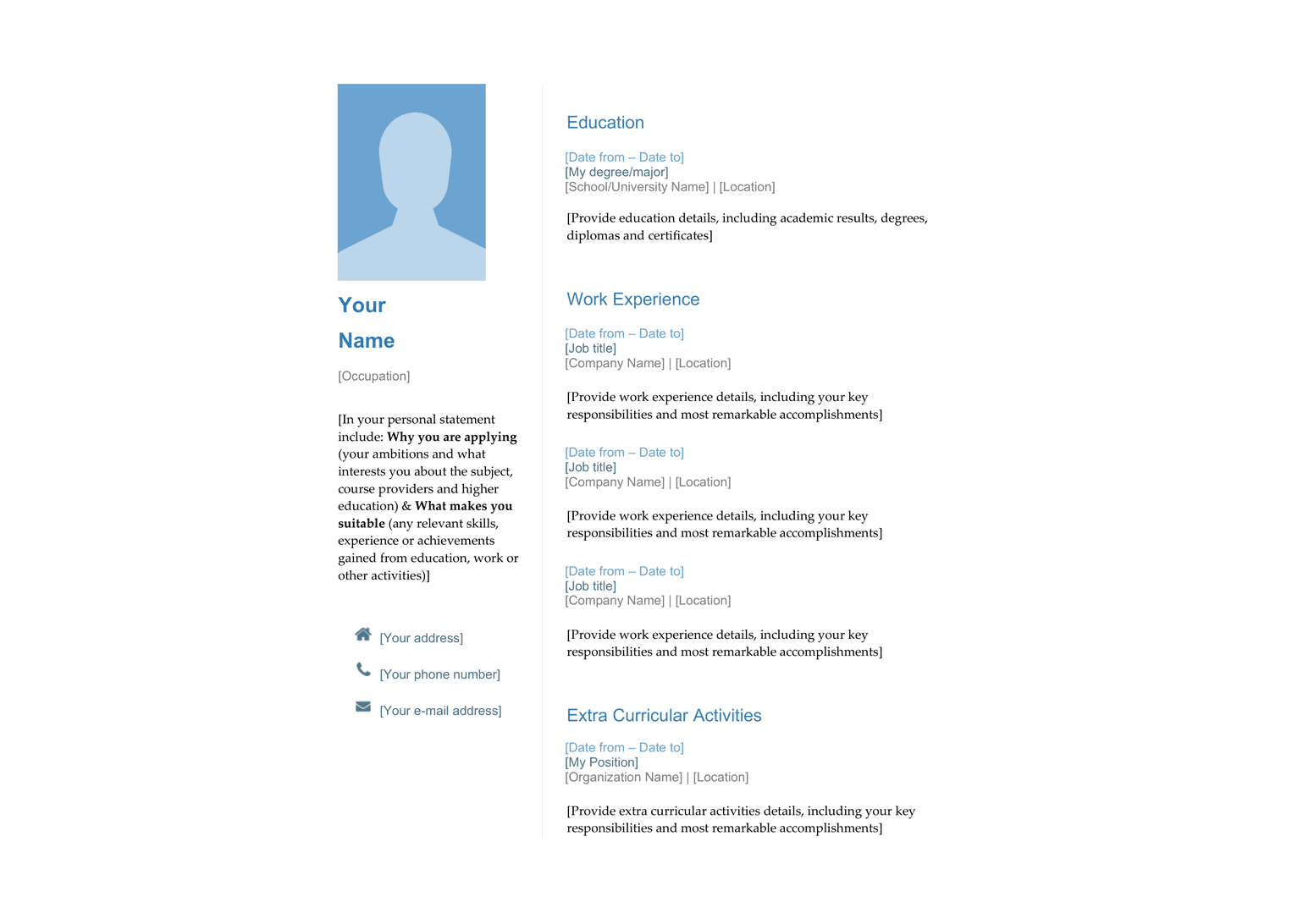 CV and Cover Letter template preview 1