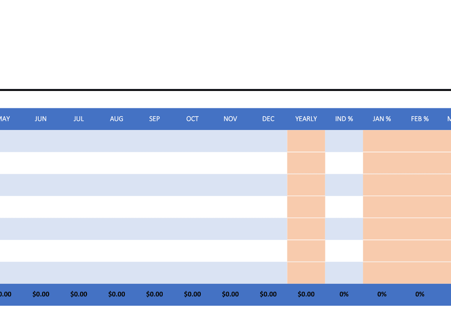 Profit and Loss Income template preview 2