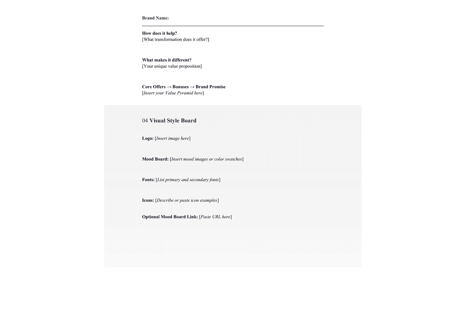 Brand Story Blueprint template preview 3