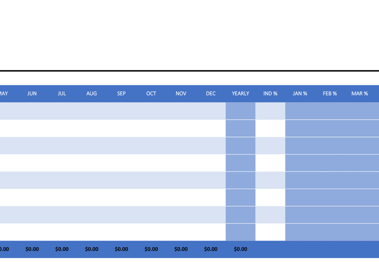 Profit and Loss Income template preview 4
