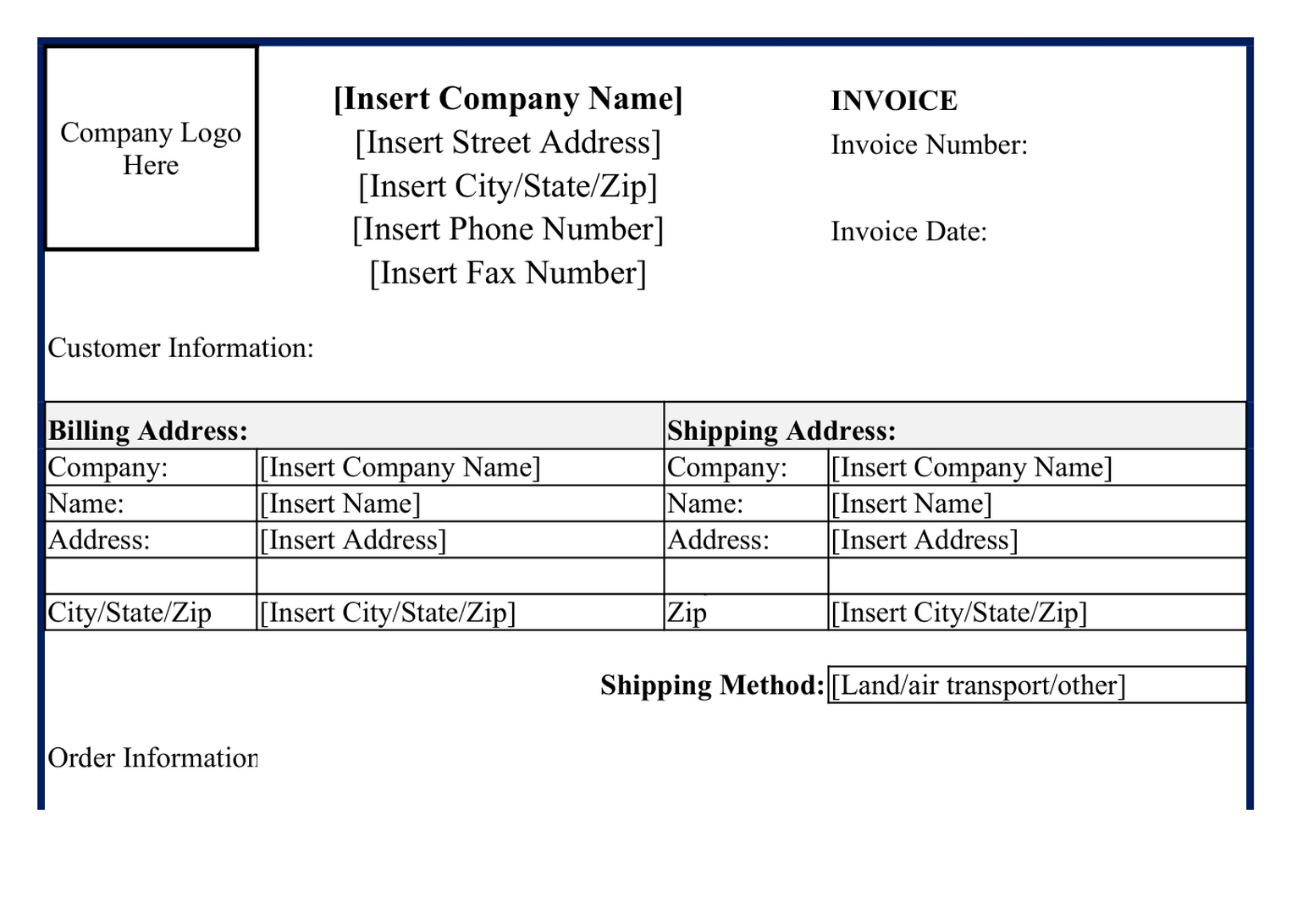 Invoice (Excel) template preview 1