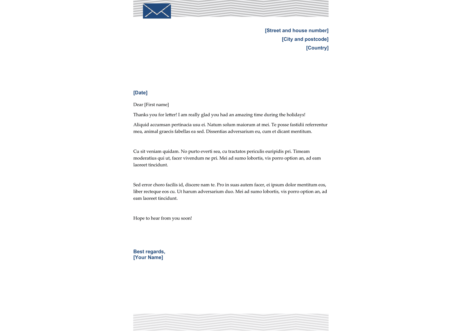 Creative Letter template preview