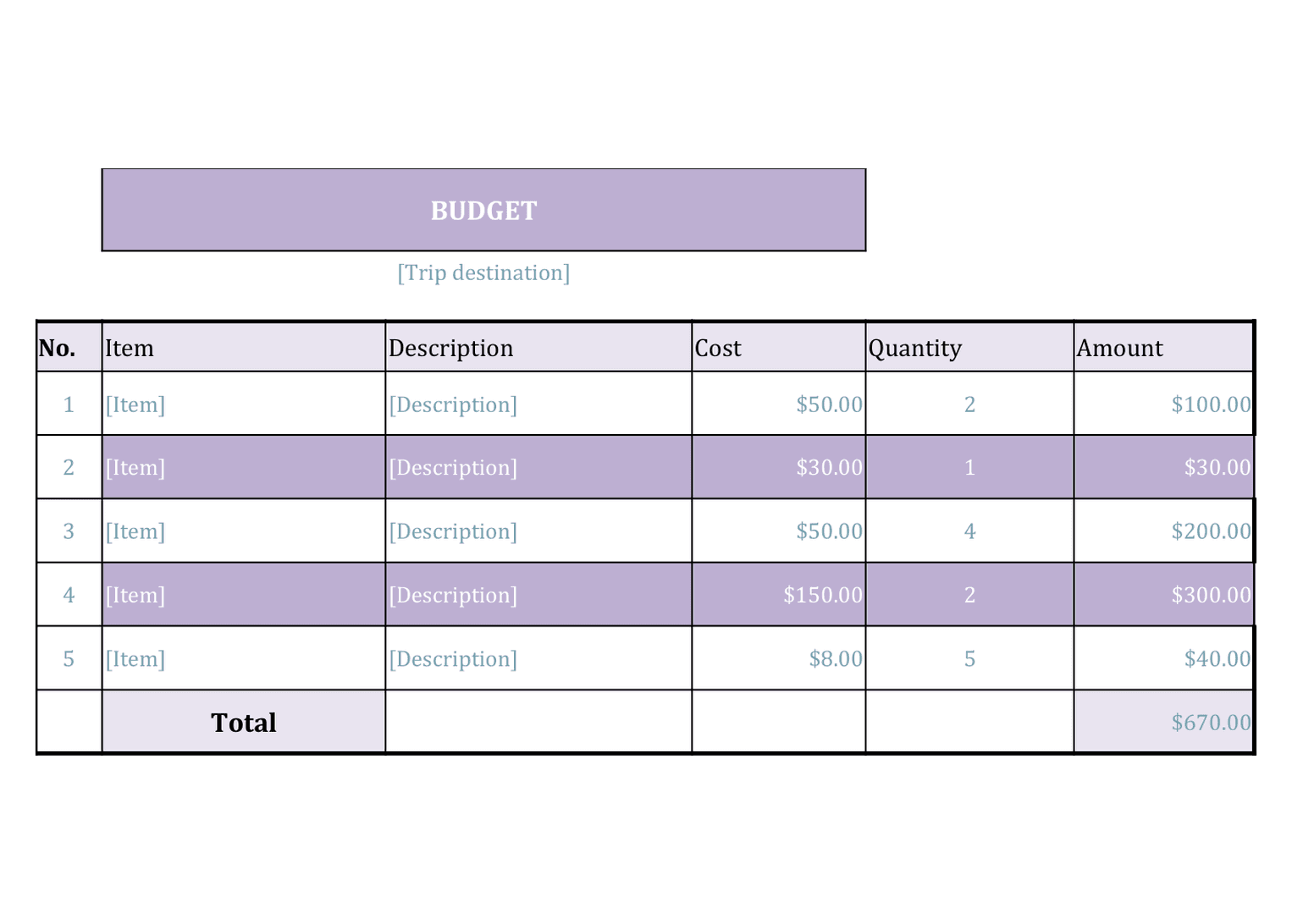 Trip Organizer template preview 5