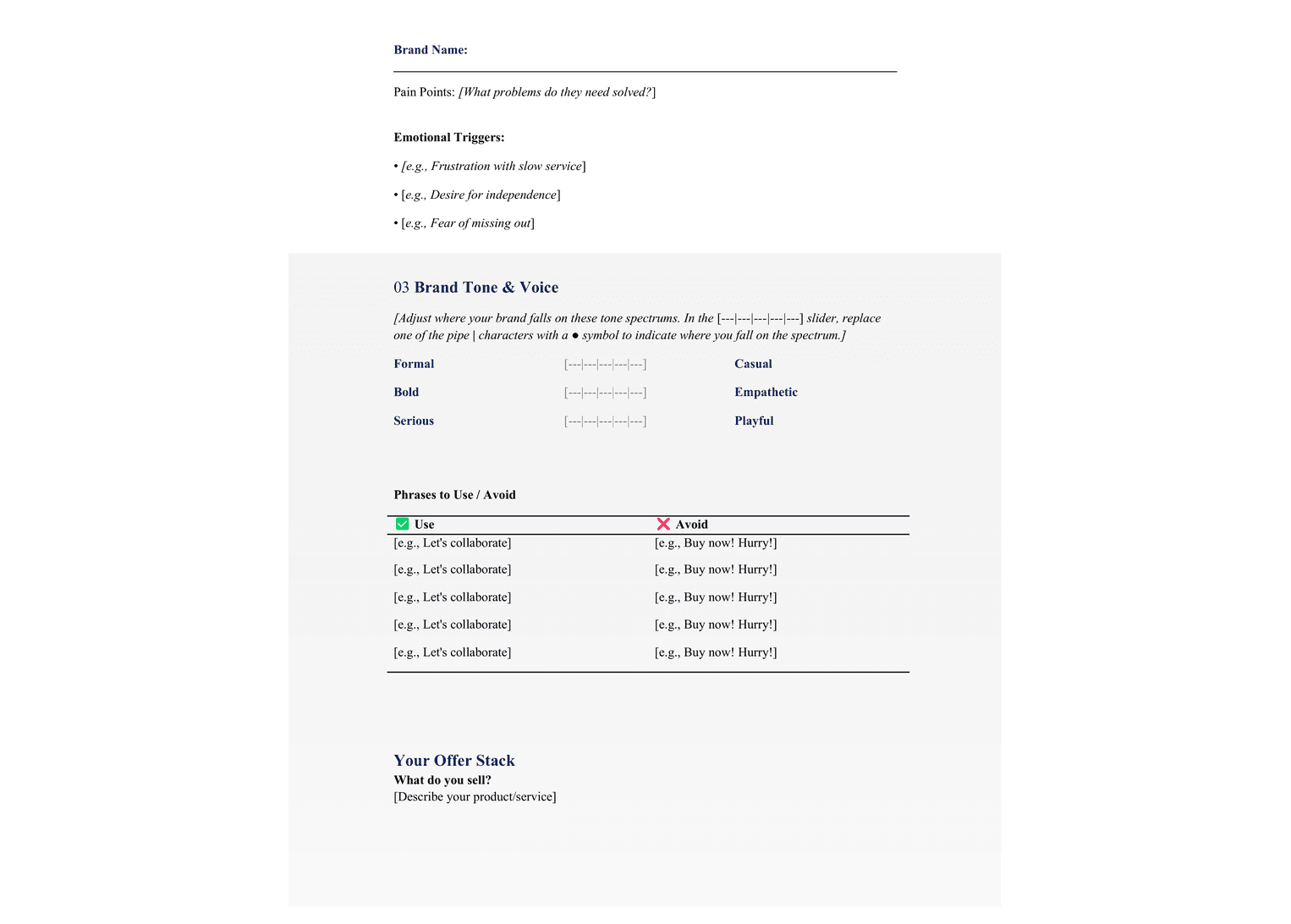 Brand Story Blueprint template preview 2