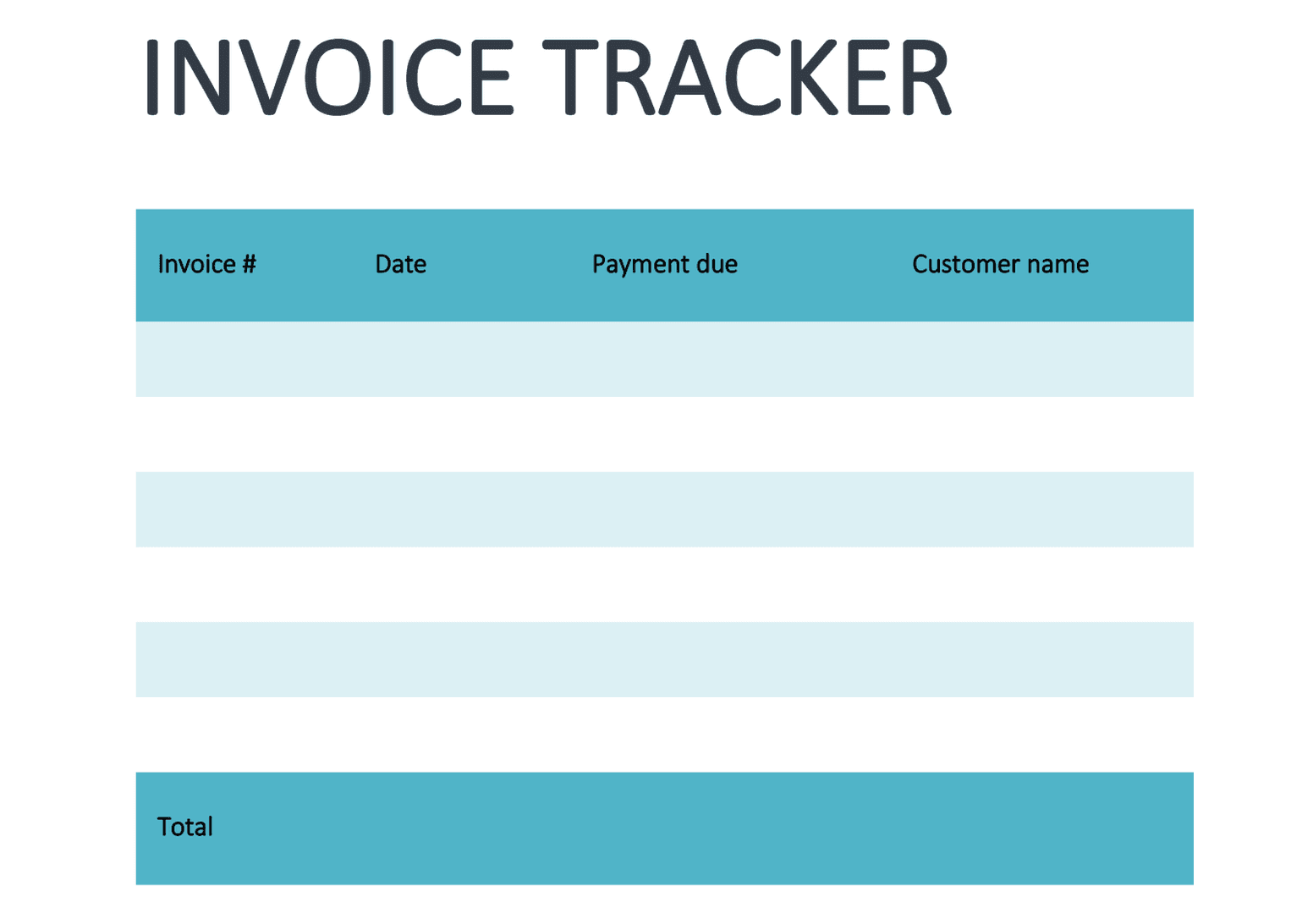 Invoices Tracker template preview 1